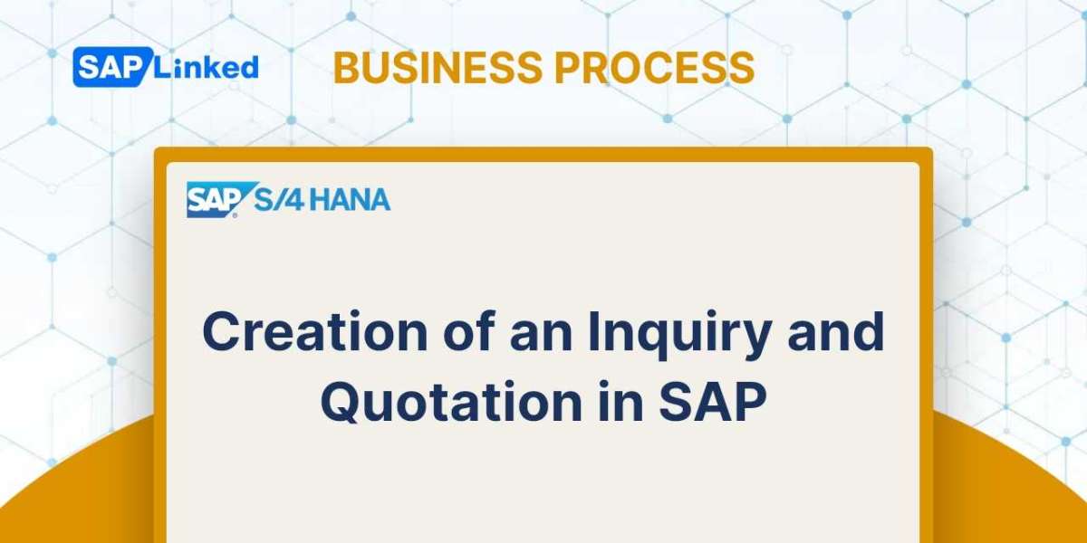 Creation Of An Inquiry And Quotation In SAP